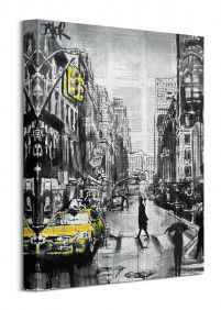 Obraz autorstwa Loui Jover zatytułowany Brooklyn Cab o wymiarach 30x40 cm