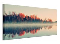 Obraz autorstwa Andreas Stridsberg zatytułowany Forest Reflections o wymiarach 100x50 cm