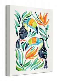 Obraz autorstwa Cat Coquillette zatytułowany Tropical Toucans o wymiarach 30x40 cm