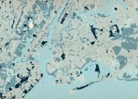 Nowy Jork - mapa w kolorze - fototapeta