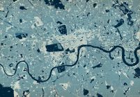 Londyn - mapa w kolorach - fototapeta