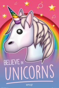 Emoji Believe in Unicorns - plakat