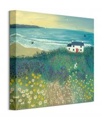 Cottage by Ocean Meadow - obraz na płótnie o wymiarach 40x40 cm
