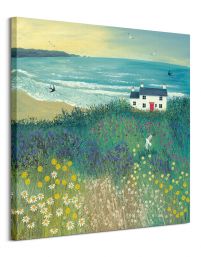 Cottage by Ocean Meadow - obraz na płótnie o wymiarach 85x85 cm