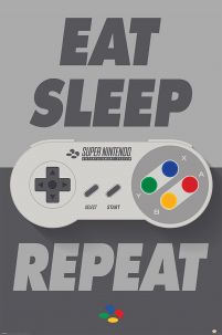Nintendo (Eat Sleep SNES Repeat) - plakat