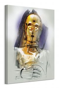 Star Wars: The Last Jedi (C-3PO Brushstroke) - obraz na płótnie