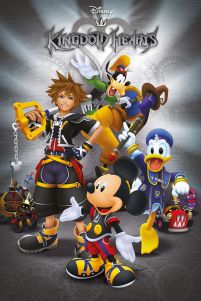 Plakat z bohaterami gry - Kingdom Hearts