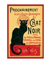 reprodukcja z czarnym kotem Chat Noir
