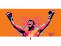 Muhammad Ali radosny po zwycięstwie, reprodukcja