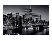reprodukcja z widokiem na Brooklyn Bridge i budynki Nowego Jorku
