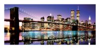 kolorowa reprodukcja o wymiarach 100x50 cm z panoramą Nowego Jorku