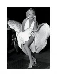 Reprodukcja z najpopularniejszym zdjęciem Marilyn Monroe i powiewającą sukienką