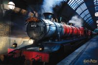 Plakat z pociągiem do Hogwartu z Harrego Pottera