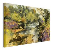 Riverside in April - obraz na płótnie 80x60 cm