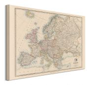 Stanfords Mapa Europy 1884 - obraz na płótnie 80x60 cm