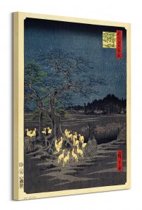 Foxes at the Changing Tree in Oji - obraz na płótnie 60x80 cm