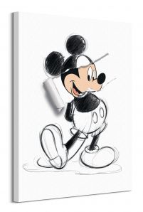 Mickey Mouse Torn Sketch - obraz na płótnie 60x80 cm