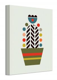 Kolorowy Kaktus - obraz na płótnie