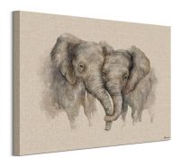 Zakochane słonie - obraz na płótnie