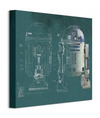 Star Wars R2-D2 Blueprint - obraz na płótnie