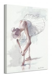 Obraz na płótnie Przygotowania z baletnicą