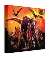 Obraz na płótnie Erupcja z filmu Jurassic World: Upadłe królestwo