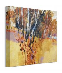 Obraz na płótnie Teasels and Birches z brzozami jesienią