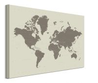 Mapa Świata - obraz na płótnie
