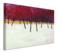 Red Trees on White - obraz na płótnie