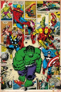 Marvel Comic Here Come The Heroes - plakat