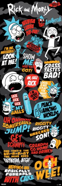 Rick and Morty Quotes - plakat