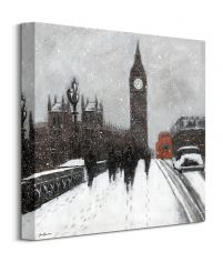 Snow Men Westminster Bridge - obraz na płótnie