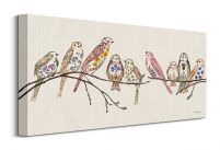 Wildflower Sparrows Obraz na płótnie
