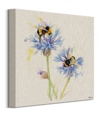 Obraz na płótnie Bees on Cornflowers