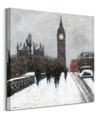 Snow Men Westminster Bridge - obraz na płótnie