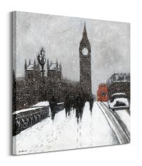 Snow Men Westminster Bridge Obraz na płótnie