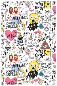 Plakat Emoji Emotikony Millennials