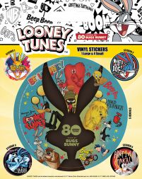 Zestaw pięciu naklejek Looney Tunes królik Bugs 80th anniversary postacie z kreskówki