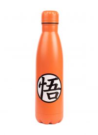 Son goku kanji pomarańczowa metalowa butelka termiczna z anime
