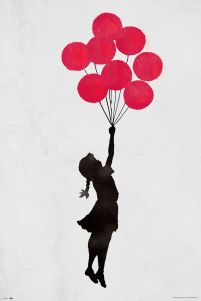 Dziewczynka z balonami - plakat