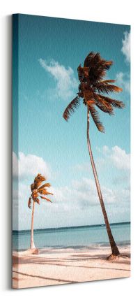 Palmy na plaży - obraz na płótnie
