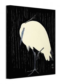 Egret in the Rain - obraz na płótnie