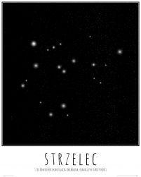Strzelec konstelacja gwiazd z opisem - plakat