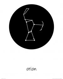 Orion konstelacja w kole - plakat
