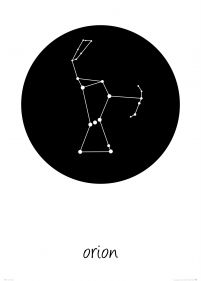 Orion konstelacja w kole - plakat