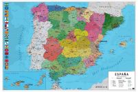 Mapa Hiszpanii - plakat