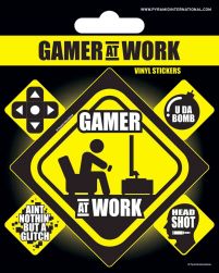 Gamer At Work Collectables - naklejki