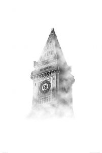 Big Ben w chmurach - plakat