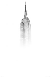 Empire State Building we mgle - plakat