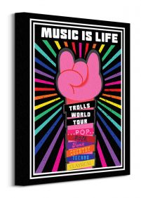 Trolls World Tour Life Is Music - obraz na płótnie